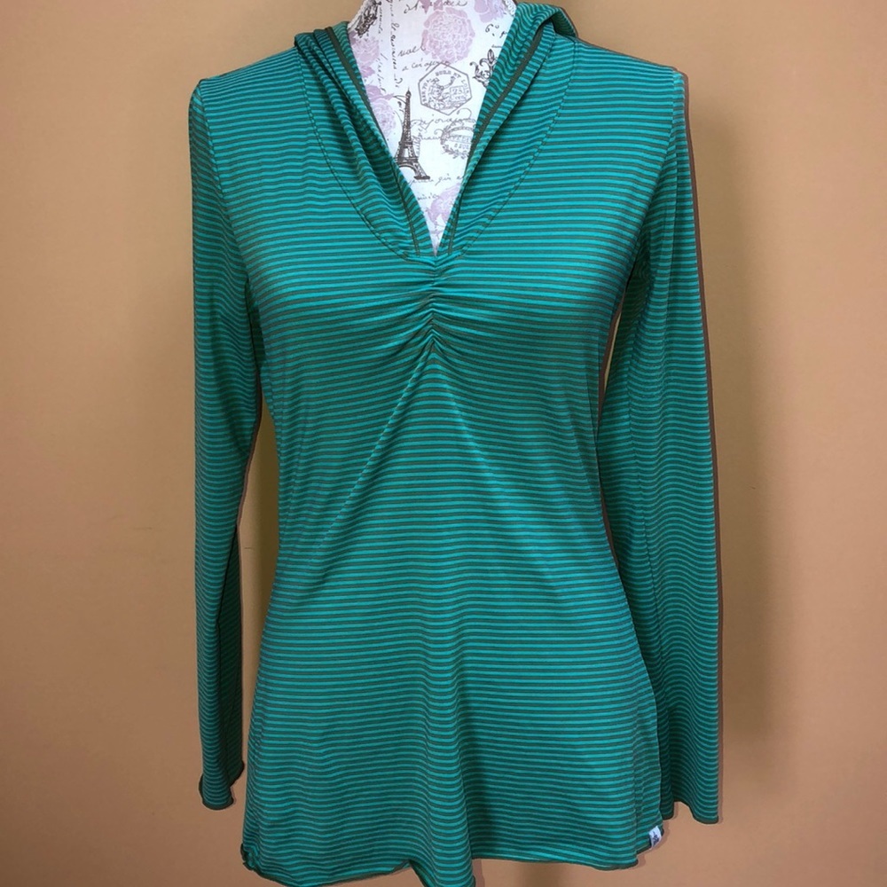 PrAna Perry Hooded Pullover Green Small